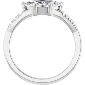 10K White Gold 9.5x5 mm Marquise Ring Mounting – image 3