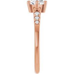 18K Rose Gold 9.5x5 mm Marquise Ring Mounting – image 7