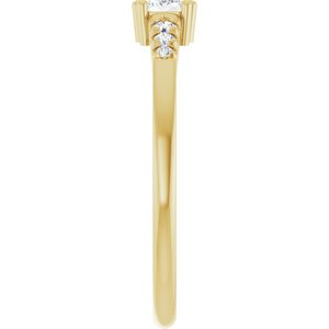 10K Yellow Gold 4x3 mm Emerald Ring Mounting – image 7