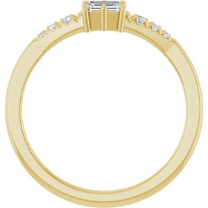 10K Yellow Gold 4x3 mm Emerald Ring Mounting – image 3
