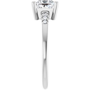 Platinum 5.5x5.5 mm Square Ring Mounting – image 7