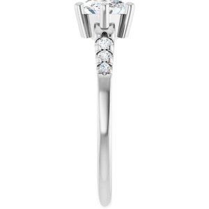 10K White Gold 10.5x5.5 mm Marquise Ring Mounting – image 7