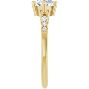 10K Yellow Gold 10.5x5.5 mm Marquise Ring Mounting – image 7
