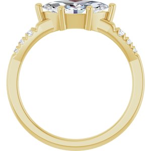 18K Yellow Gold 10.5x5.5 mm Marquise Ring Mounting – image 3