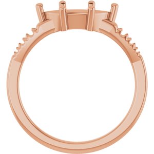 14K Rose Gold 10.5x5.5 mm Marquise Ring Mounting – image 4