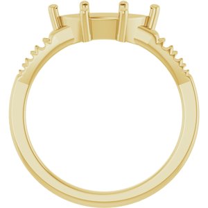 18K Yellow Gold 10.5x5.5 mm Marquise Ring Mounting – image 4