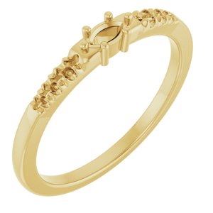 10K Yellow Gold 4.25x2.25 mm Marquise Ring Mounting – image 2