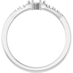 Platinum 4.25x2.25 mm Marquise Ring Mounting – image 4