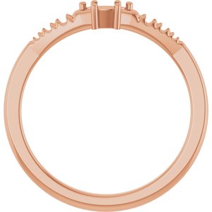 18K Rose Gold 4.25x2.25 mm Marquise Ring Mounting – image 4