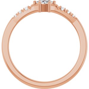 18K Rose Gold 4.25x2.25 mm Marquise Ring Mounting – image 3
