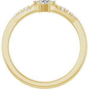 18K Yellow Gold 4.25x2.25 mm Marquise Ring Mounting – image 3