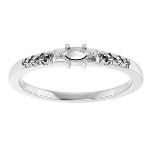 10K White Gold 4.25x2.25 mm Marquise Ring Mounting – image 6