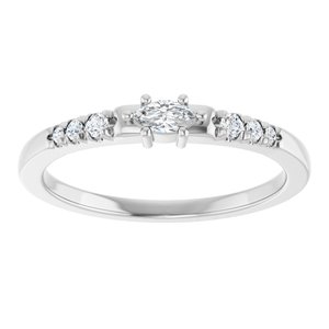 10K White Gold 4.25x2.25 mm Marquise Ring Mounting – image 5