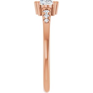 10K Rose Gold 6.5x4.5 mm Oval Ring Mounting – image 7