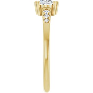 18K Yellow Gold 6.5x4.5 mm Oval Ring Mounting – image 7