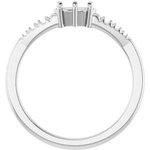 Platinum 6.5x4.5 mm Oval Ring Mounting – image 4