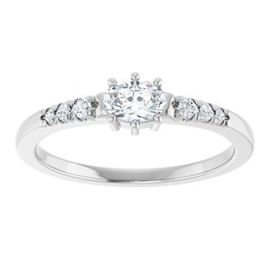 Platinum 5x3.5 mm Oval Ring Mounting – image 5