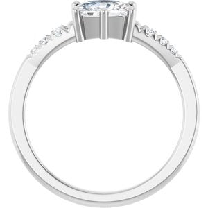 Sterling Silver 7x5 mm Elongated Cushion Ring Mounting – image 3