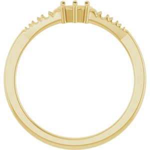 14K Yellow Gold 5x3.5 mm Oval Ring Mounting – image 4