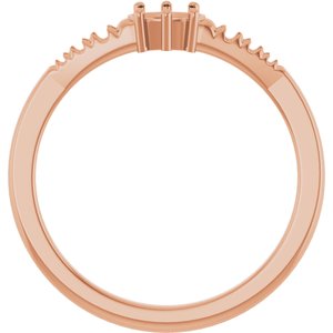 18K Rose Gold 5x3.5 mm Oval Ring Mounting – image 4