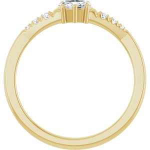 14K Yellow Gold 5x3.5 mm Oval Ring Mounting – image 3