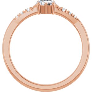18K Rose Gold 5x3.5 mm Oval Ring Mounting – image 3