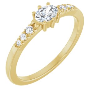 14K Yellow Gold 5x3.5 mm Oval Ring Mounting