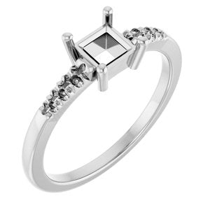 Platinum 4.5x4.5 mm Square Ring Mounting – image 2