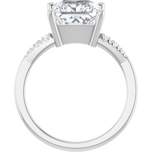 Continuum Sterling Silver 8x8 mm Square Ring Mounting – image 3