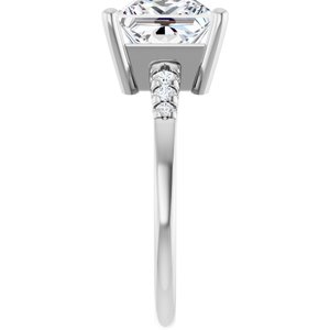 Platinum 8x8 mm Square Ring Mounting – image 7
