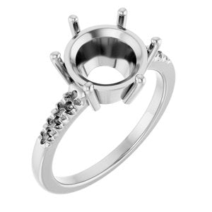Sterling Silver 10 mm Round Ring Mounting – image 2
