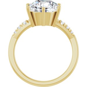 18K Yellow Gold 10 mm Round Ring Mounting – image 3