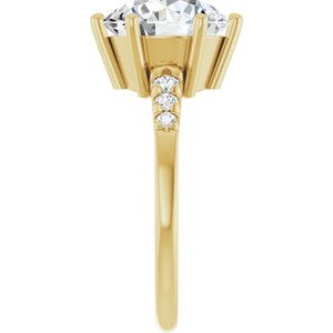 14K Yellow Gold 10 mm Round Ring Mounting – image 7