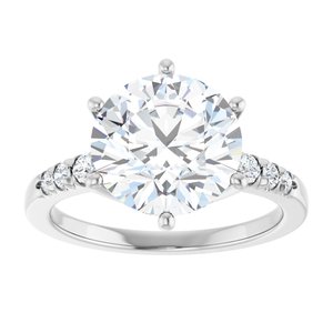 Sterling Silver 10 mm Round Ring Mounting – image 5