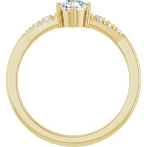 10K Yellow Gold 4.8 mm Round Ring Mounting – image 3