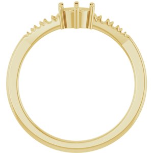 18K Yellow Gold 4.8 mm Round Ring Mounting – image 4