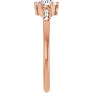 10K Rose Gold 4.8 mm Round Ring Mounting – image 7