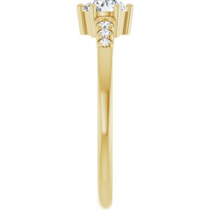 14K Yellow Gold 4.8 mm Round Ring Mounting – image 7