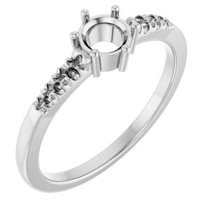 Platinum 4.8 mm Round Ring Mounting – image 2