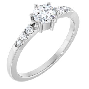 Platinum 4.8 mm Round Ring Mounting