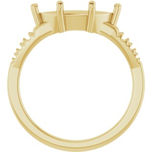 10K Yellow Gold 12x6 mm Marquise Ring Mounting – image 4
