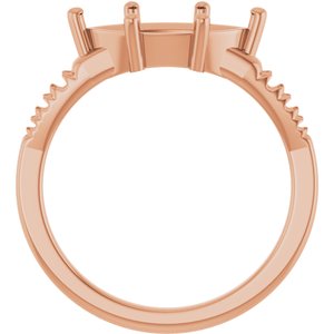 10K Rose Gold 12x6 mm Marquise Ring Mounting – image 4