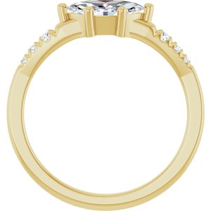 10K Yellow Gold 8.5x4.5 mm Marquise Ring Mounting – image 3