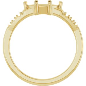 10K Yellow Gold 8.5x4.5 mm Marquise Ring Mounting – image 4