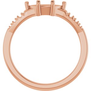 14K Rose Gold 8.5x4.5 mm Marquise Ring Mounting – image 4