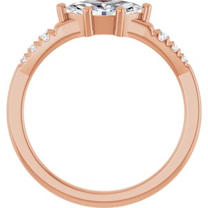 10K Rose Gold 8.5x4.5 mm Marquise Ring Mounting – image 3