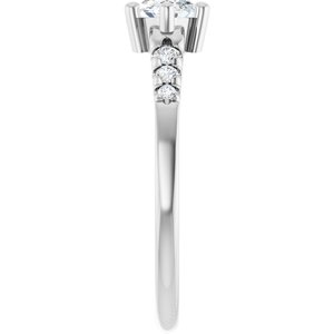 14K X1 White Gold 8.5x4.5 mm Marquise Ring Mounting – image 7