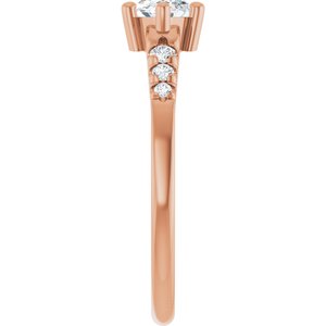 18K Rose Gold 8.5x4.5 mm Marquise Ring Mounting – image 7