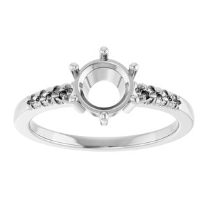 Sterling Silver 6.5 mm Round Ring Mounting – image 6