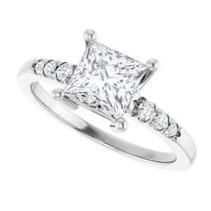 Platinum 6x6 mm Square Ring Mounting – image 8